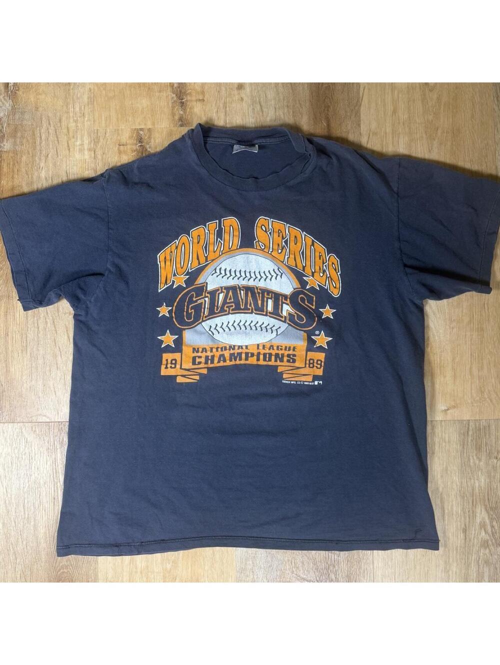 Vintage 1989 San Francisco Giants MLB World Series Single Stitch Grey T-Shirt
